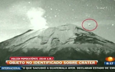 Ovni filmado no vulcão Popocatépetl