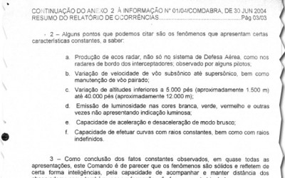 Força Aérea Brasileira admite existência de ovnis